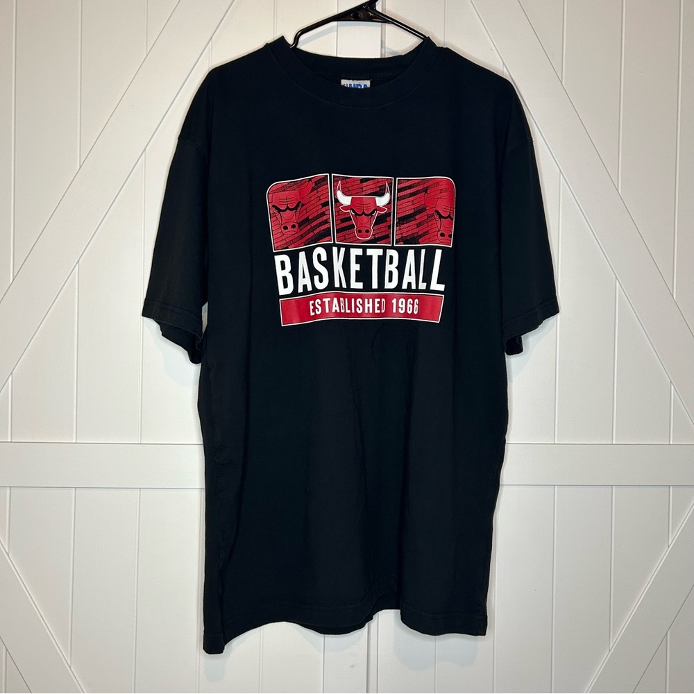 Vintage NBA brand Black Chicago Bulls T-shirt Size XL‎